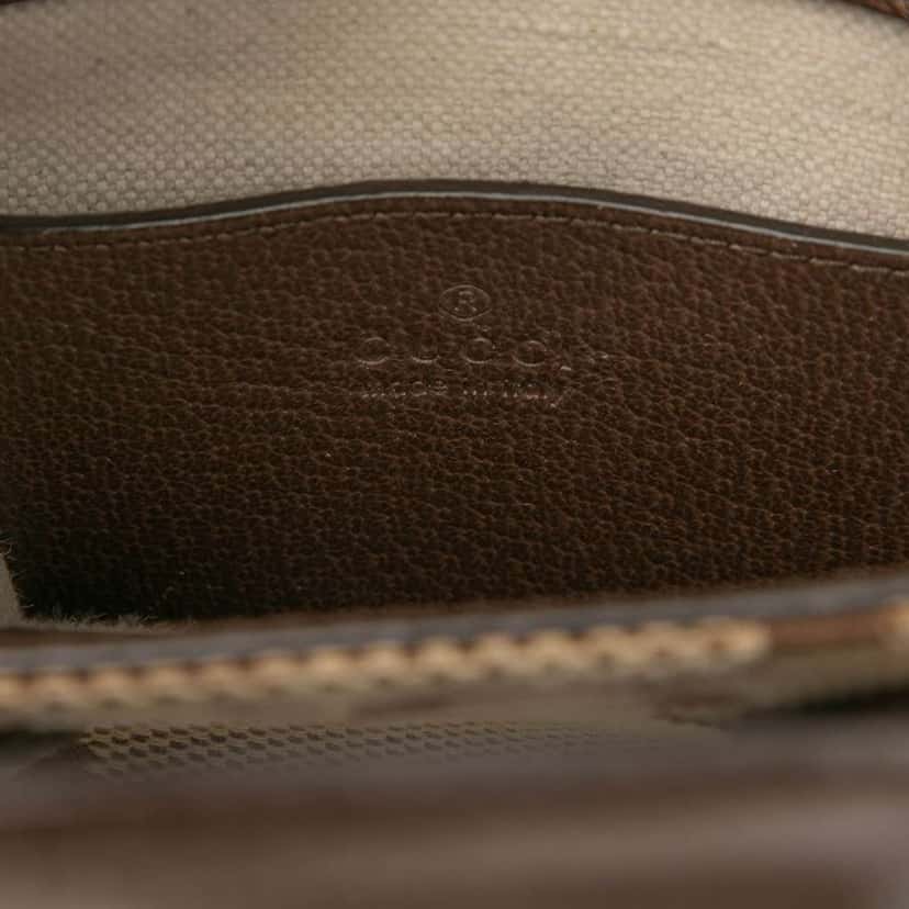 Gucci Mini Jumbo GG Canvas Web Satchel Brown Canvas Good condition - Box View