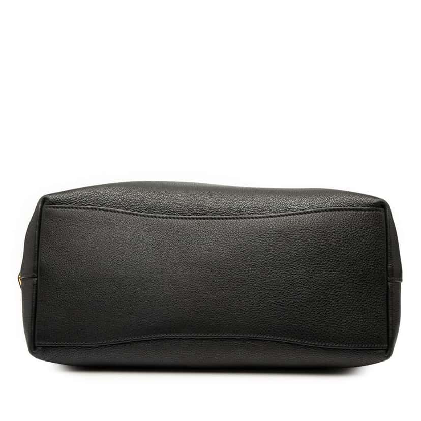 Prada Vitello Phenix Logo Tote Black Leather Good condition - Inside View