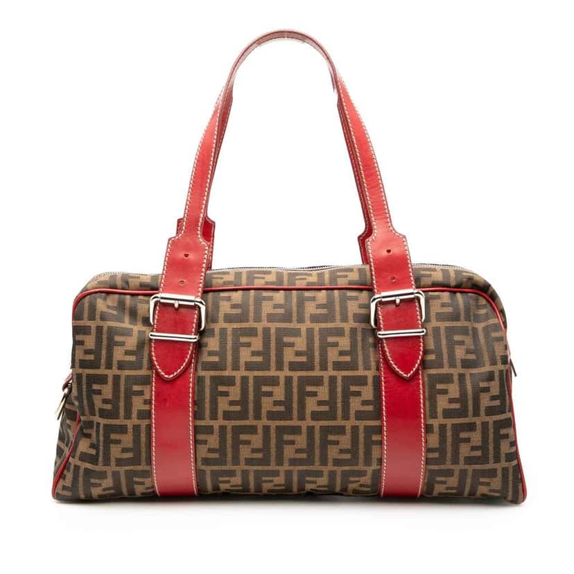 Fendi Zucca Canvas Shoulder Bag Brown Canvas Good condition - Front View