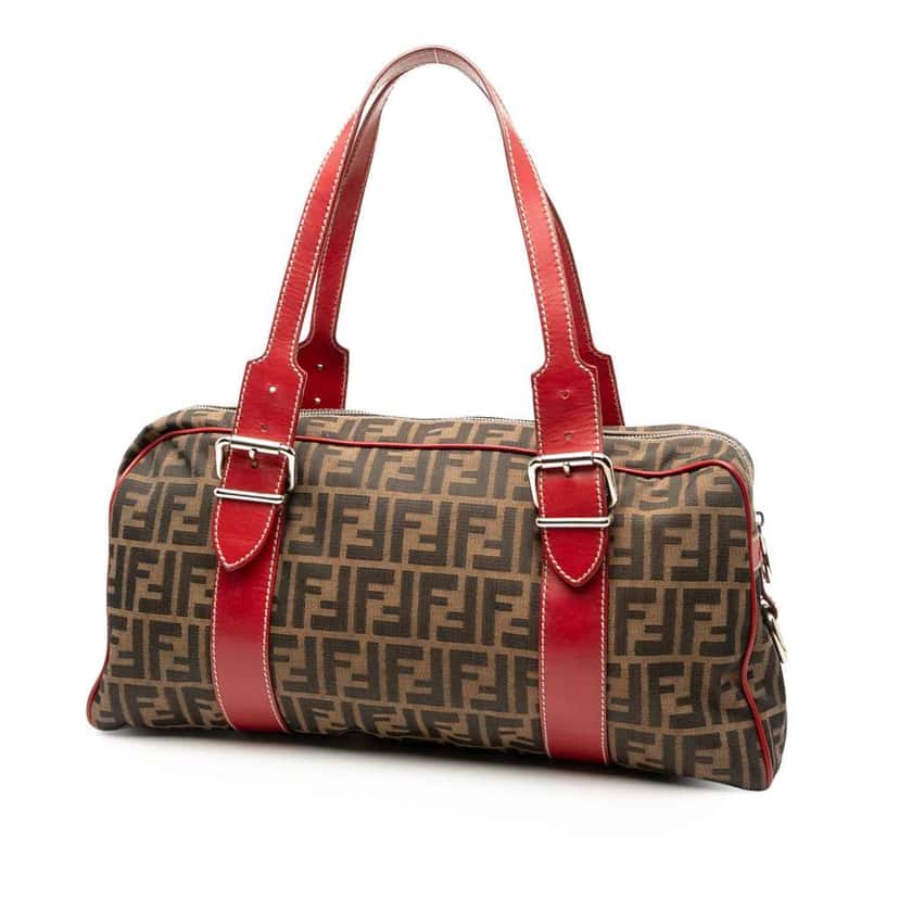 Fendi Zucca Canvas Shoulder Bag Brown Canvas Good condition - Back View