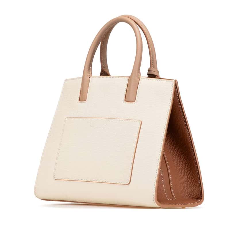Burberry Mini Bicolor Leather Frances Tote Brown Leather Good condition - Back View
