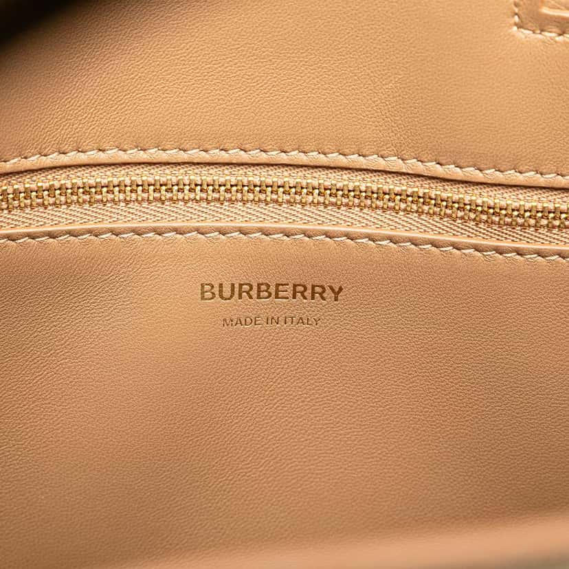 Burberry Mini Bicolor Leather Frances Tote Brown Leather Good condition - Box View