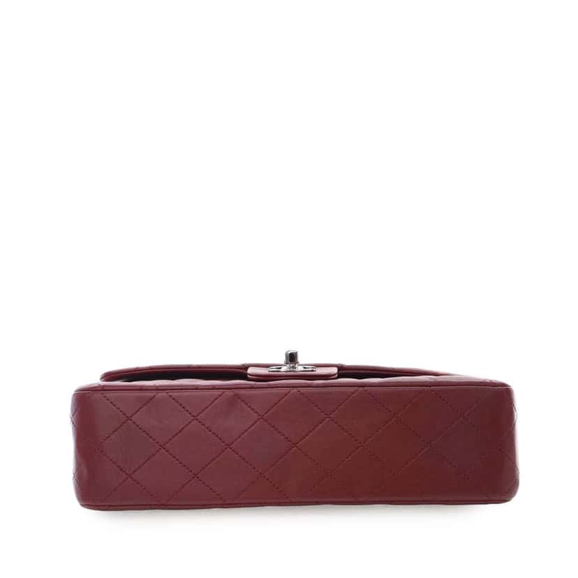 Chanel Medium Classic Lambskin Double Flap Red Leather Good condition - Box View