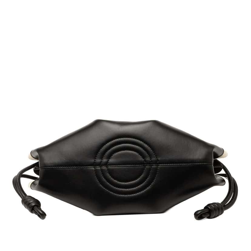 Loewe Small Shiny Calfskin and Canvas Paseo Satchel Brown Leather Good condition - Inside View