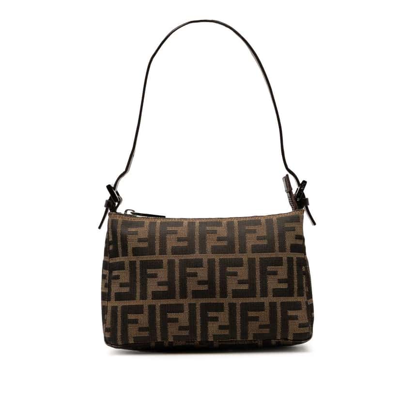 Fendi Zucca Canvas Shoulder Bag Brown Canvas Good condition - Front View