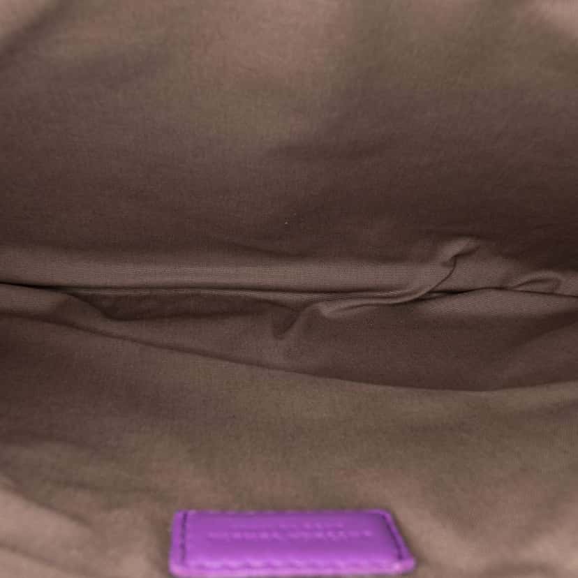 Bottega Veneta Nappa Intrecciato Clutch Purple Leather Good condition - Model View