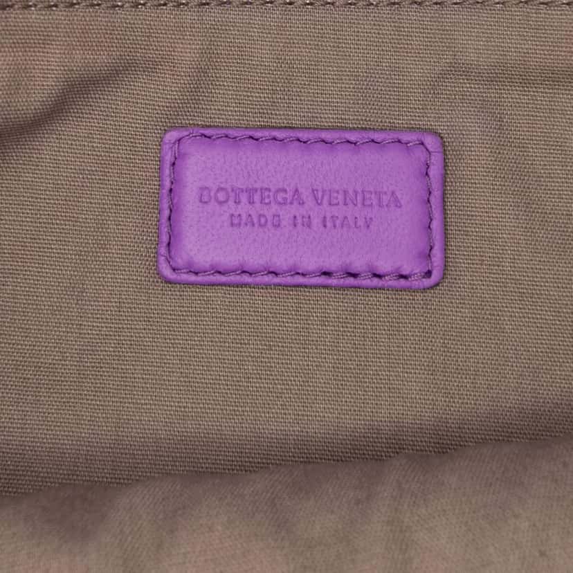 Bottega Veneta Nappa Intrecciato Clutch Purple Leather Good condition - Box View