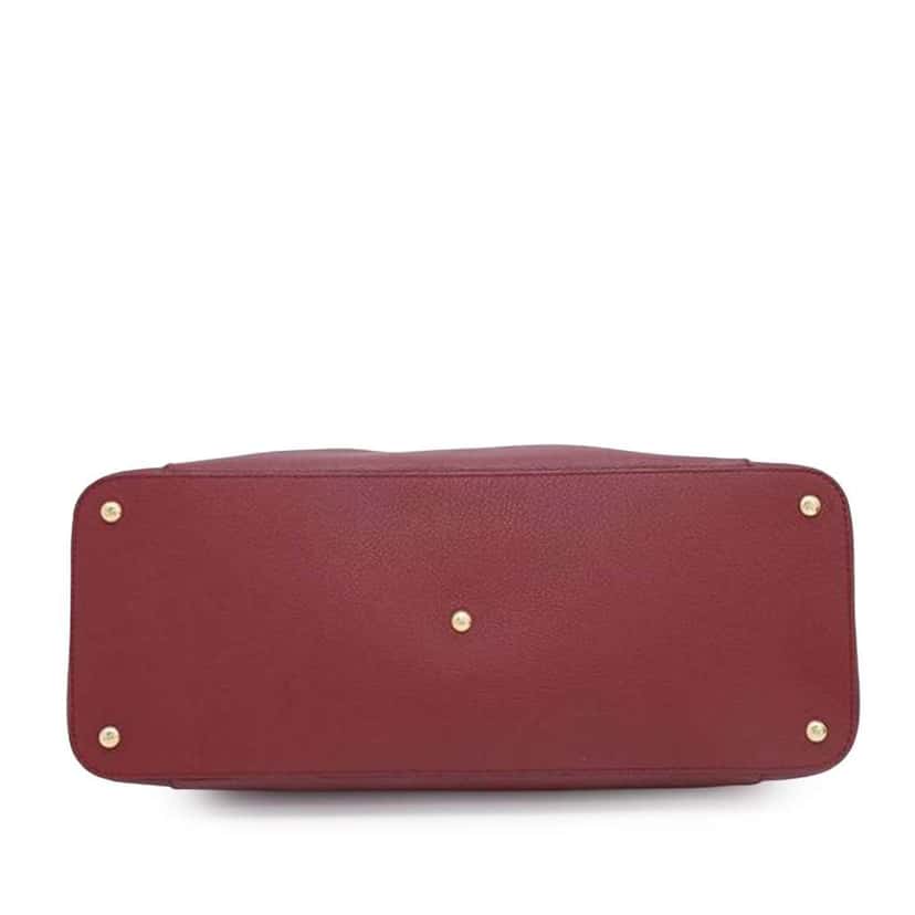Cartier Medium Leather C De Cartier Tote Red Leather Good condition - Inside View