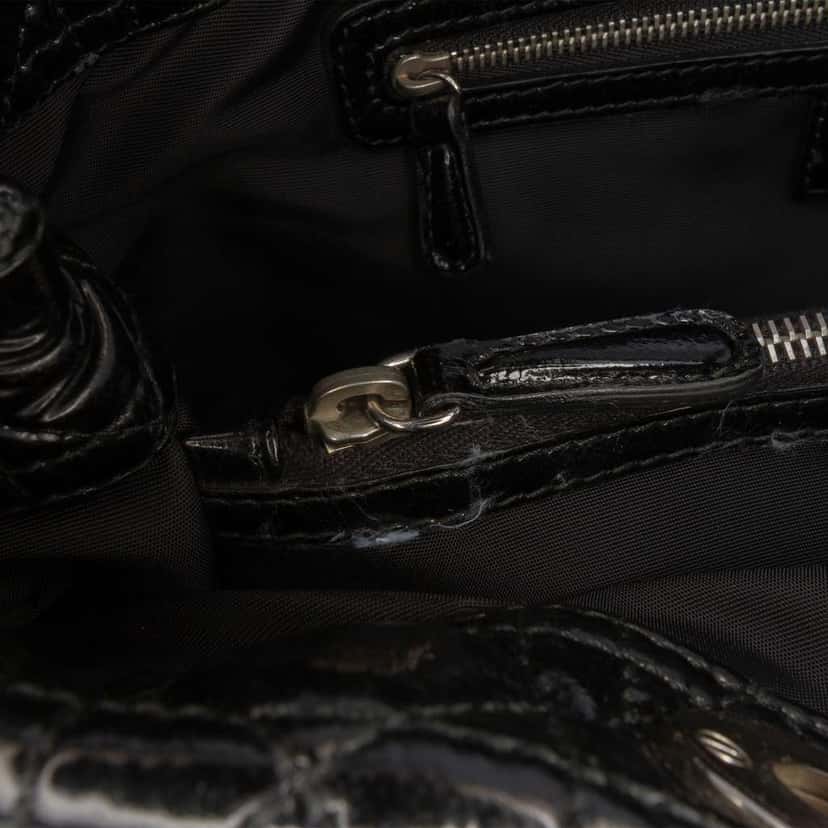 Dior Large Patent Cannage Lady Dior Soft Shopping Tote Black Leather Good condition - Box View