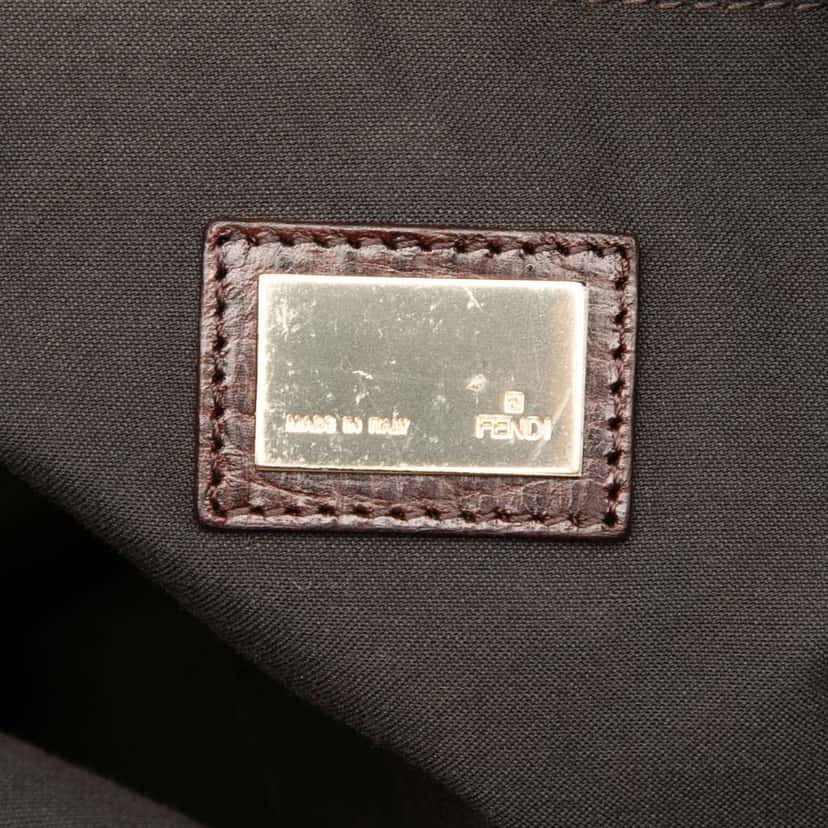 Fendi Zucchino Canvas Tote Brown Canvas Very good condition - Box View