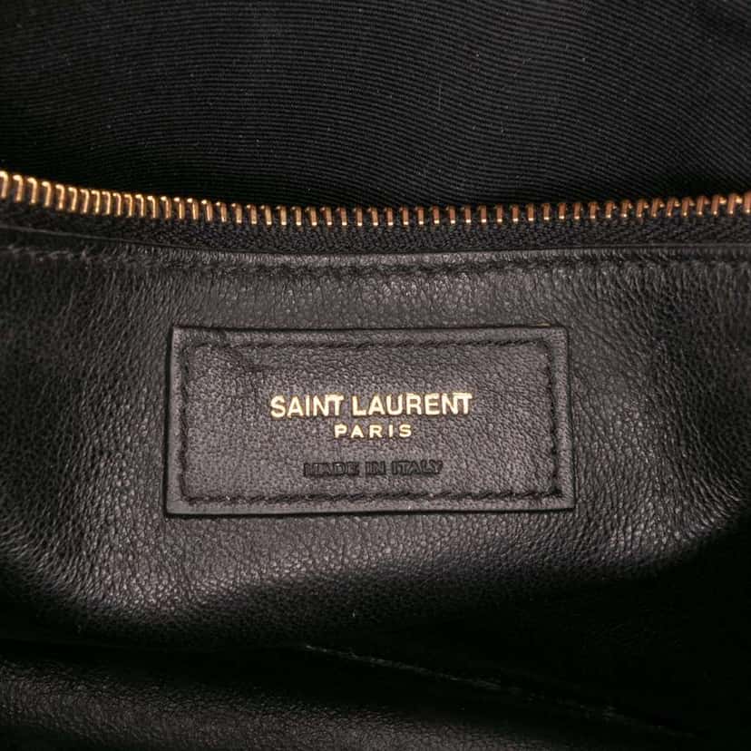 Saint Laurent Smooth Calfskin Monogram Cassandra Clasp Bag Purple Leather Good condition - Box View