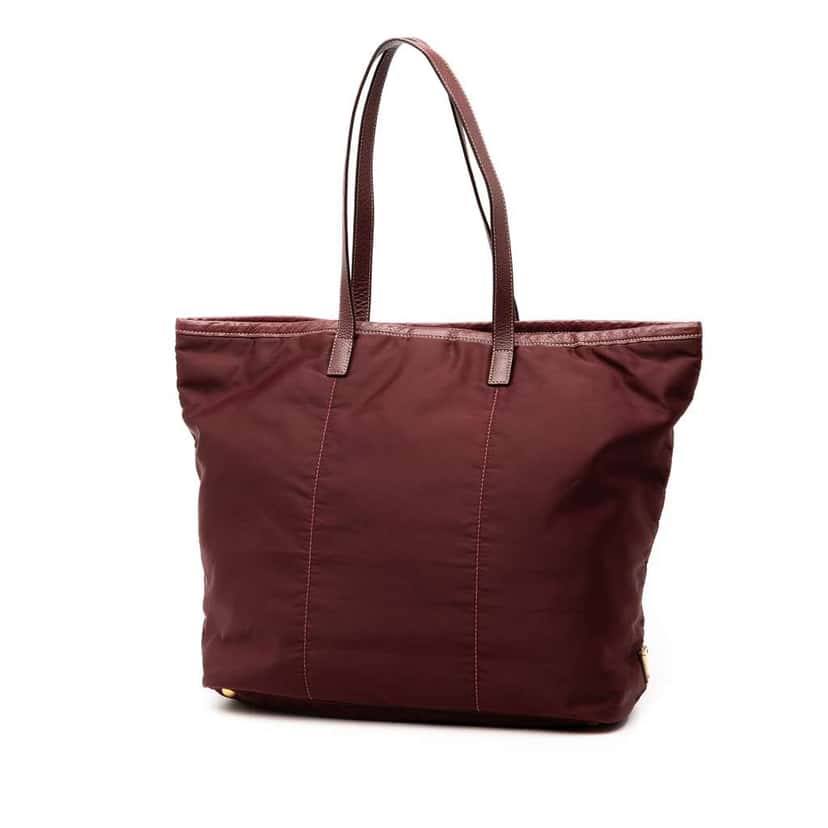 Prada Tessuto Canapa Logo Tote Red Very good condition - Back View