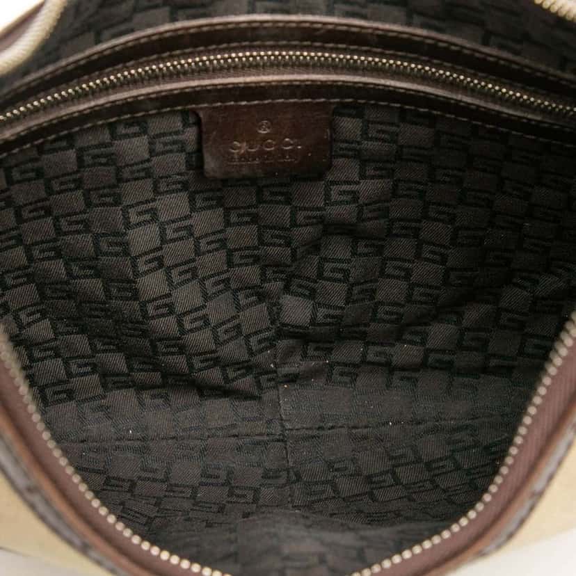 Gucci Canvas Web Reins Hobo Brown Canvas Good condition - Model View