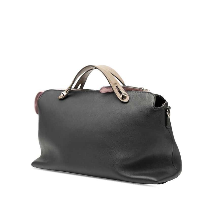 Fendi Large Leather By The Way Satchel Black Leather Good condition - Back View