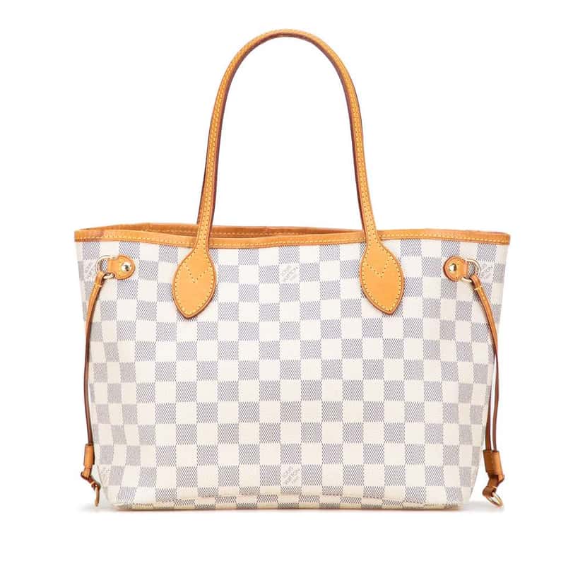 Louis Vuitton Damier Azur Neverfull PM White Good condition - Front View