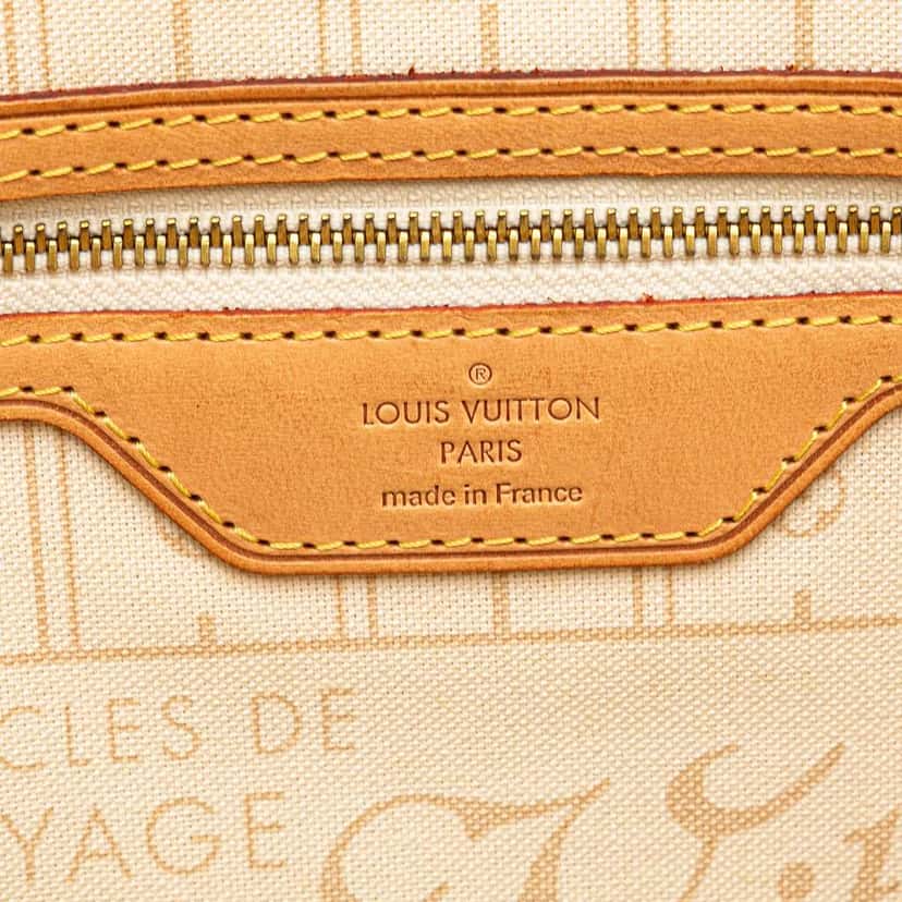 Louis Vuitton Damier Azur Neverfull PM White Good condition - Box View