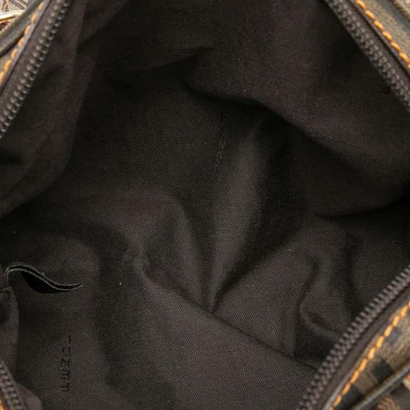Fendi Zucchino Trimmed Zucca Canvas Boston Brown Canvas Good condition - Model View