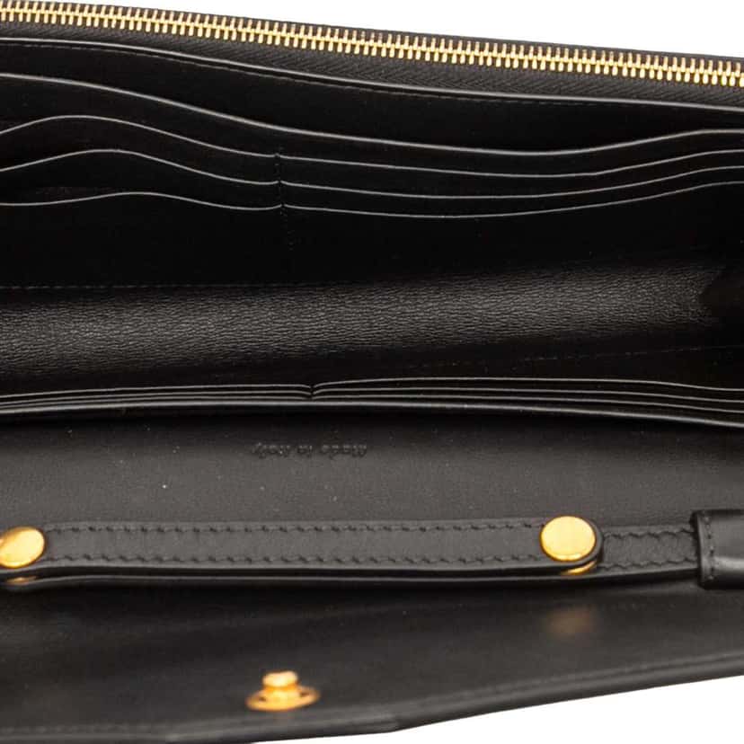 Celine Tricolor Leather Pocket Envelope Wallet On Chain Black Leather Good condition - Model View