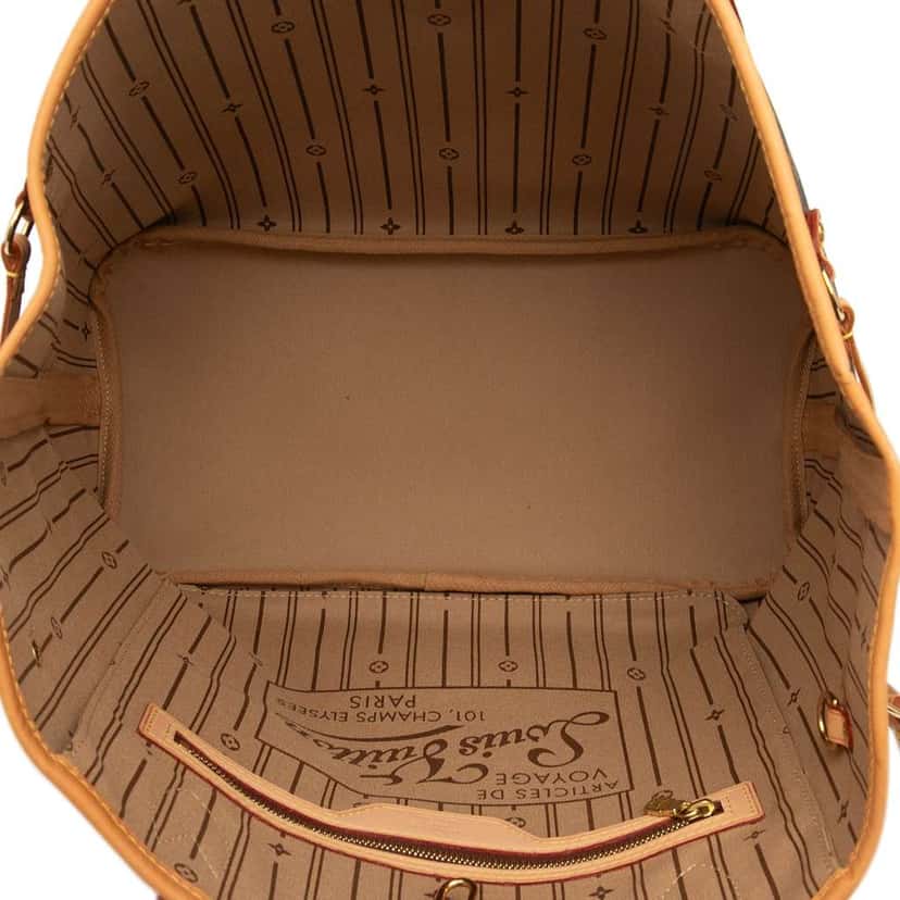 Louis Vuitton Monogram Neverfull MM Brown Good condition - Model View