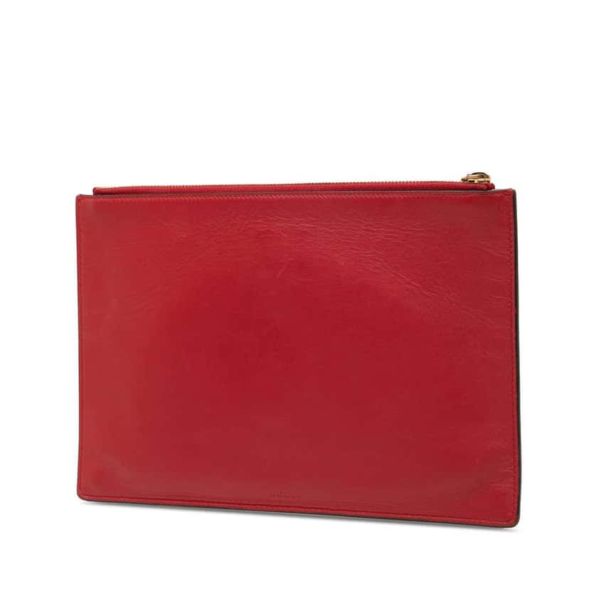 Gucci GG Supreme Rainbow Love Patch Clutch Brown Canvas Good condition - Back View