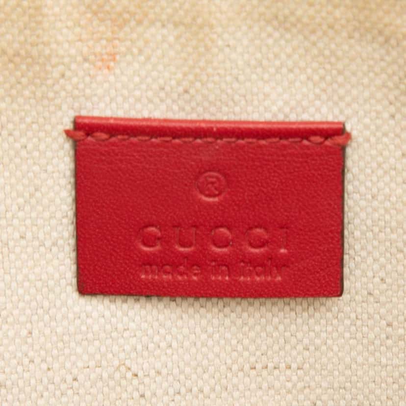 Gucci GG Supreme Rainbow Love Patch Clutch Brown Canvas Good condition - Box View