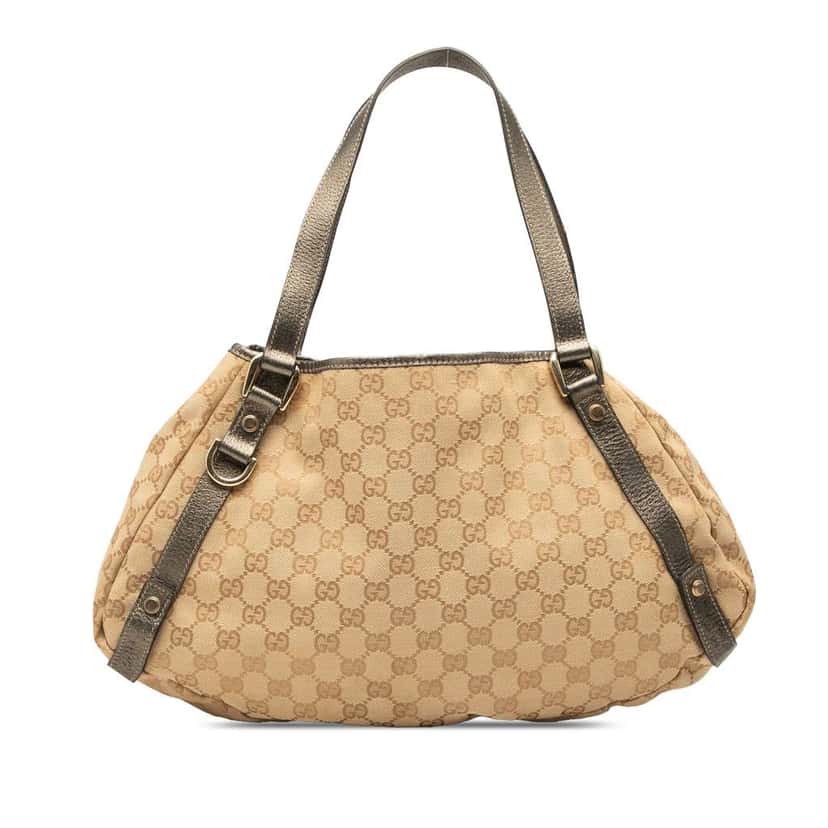 Gucci GG Canvas Abbey D Ring Tote Brown Canvas Good condition - Front View