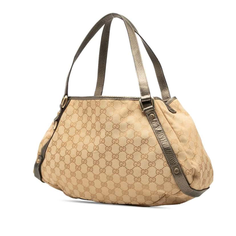 Gucci GG Canvas Abbey D Ring Tote Brown Canvas Good condition - Back View