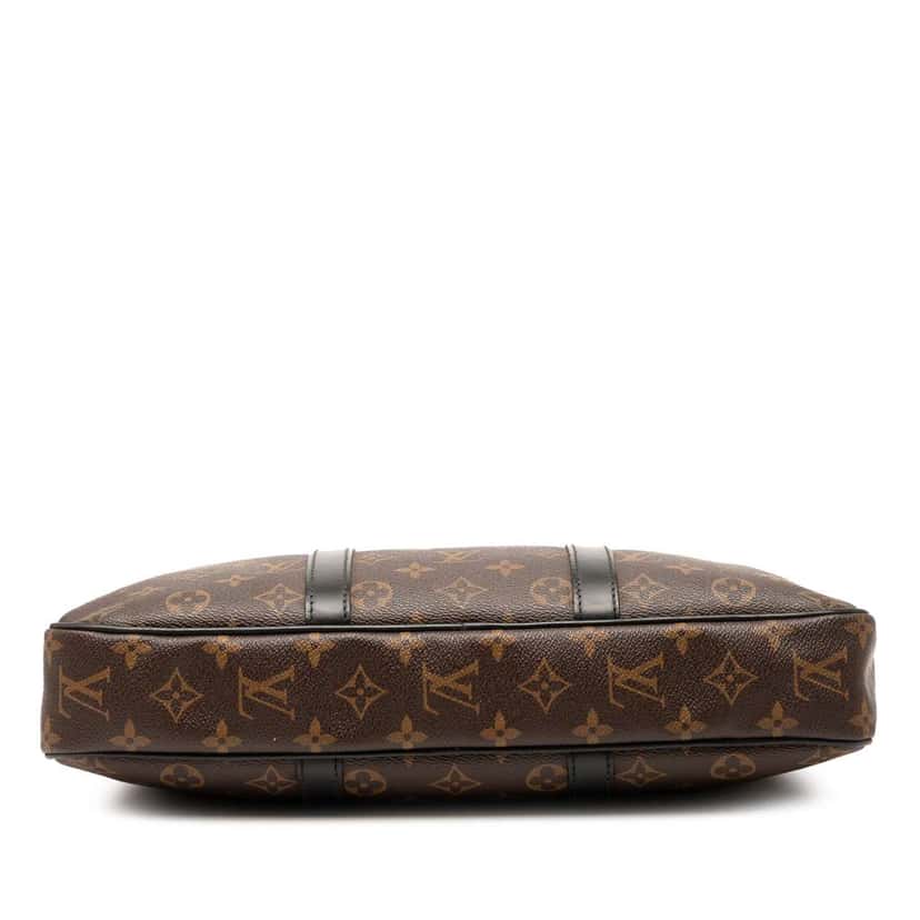 Louis Vuitton Monogram Macassar Porte Documents Voyage Brown Good condition - Inside View