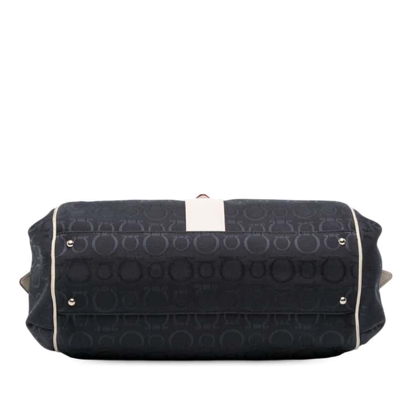 Salvatore Ferragamo Gancini Canvas Shoulder Blue Canvas Good condition - Inside View