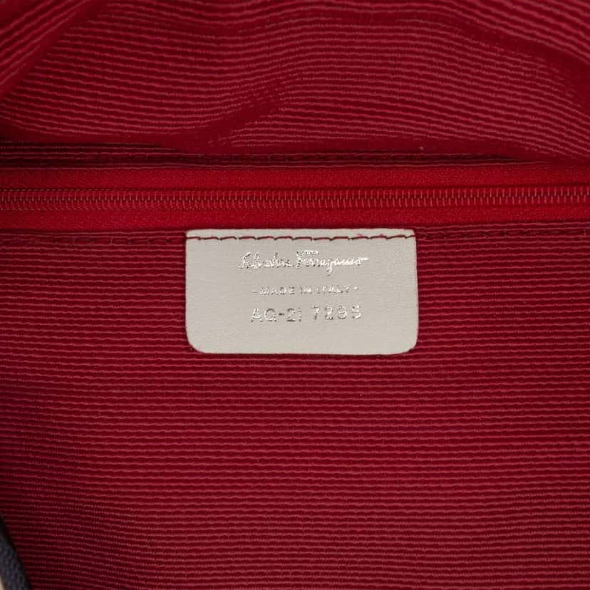 Salvatore Ferragamo Gancini Canvas Shoulder Blue Canvas Good condition - Box View