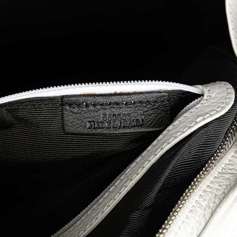 Loewe Leather Senda Handbag White Leather Good condition - Box View