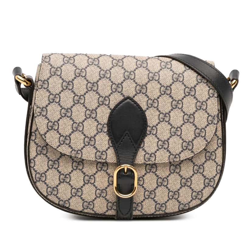 Gucci GG Supreme Linea A Crossbody Brown Canvas Good condition - Front View