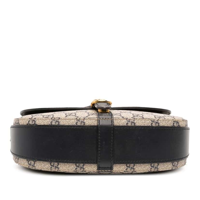 Gucci GG Supreme Linea A Crossbody Brown Canvas Good condition - Inside View