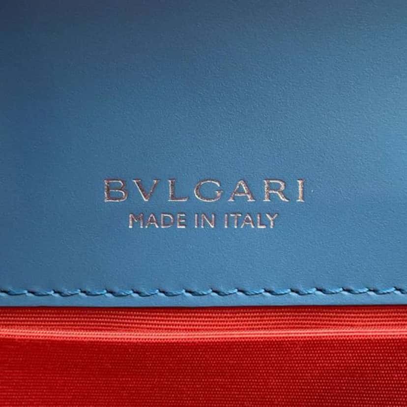 Bvlgari Small Calfskin Serpenti Forever Top Handle Bag Blue Leather Good condition - Box View