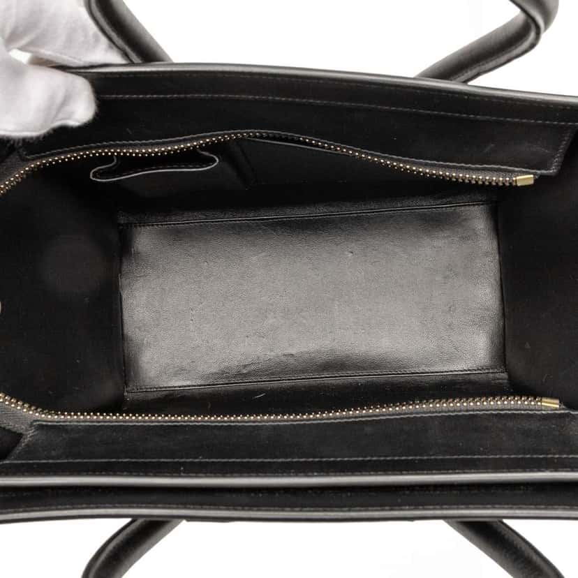 Celine Micro Tricolor Leather Luggage Tote Brown Leather Good condition - Model View