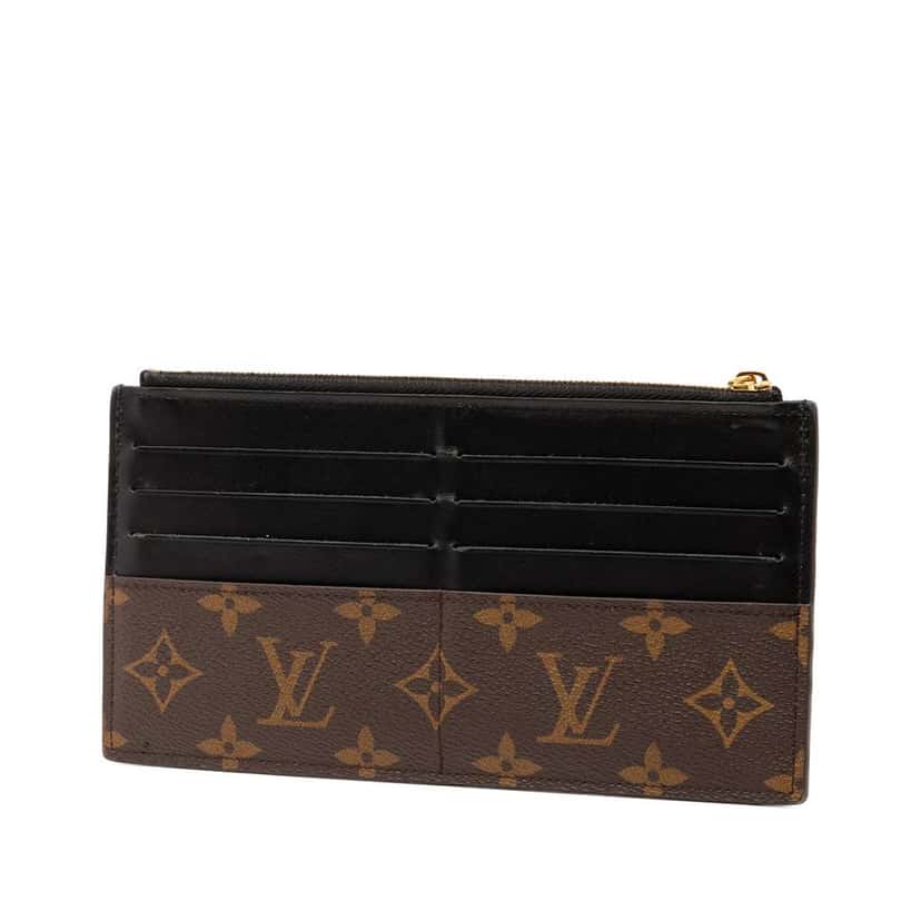 Louis Vuitton Monogram Slim Purse Brown Good condition - Back View