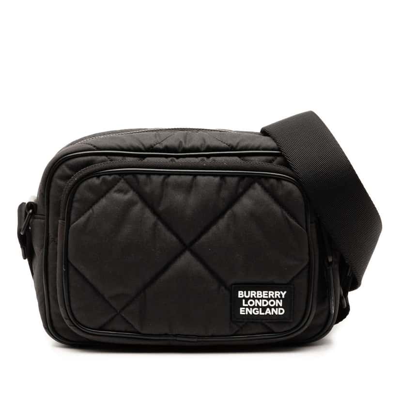 Burberry Quilted Nylon Paddy Crossbody Black Good condition - Front View