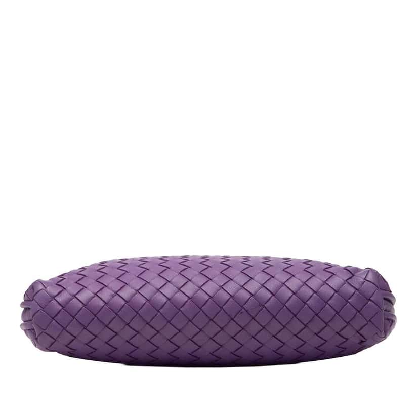 Bottega Veneta Nappa Intrecciato Nodini Crossbody Purple Leather Good condition - Inside View