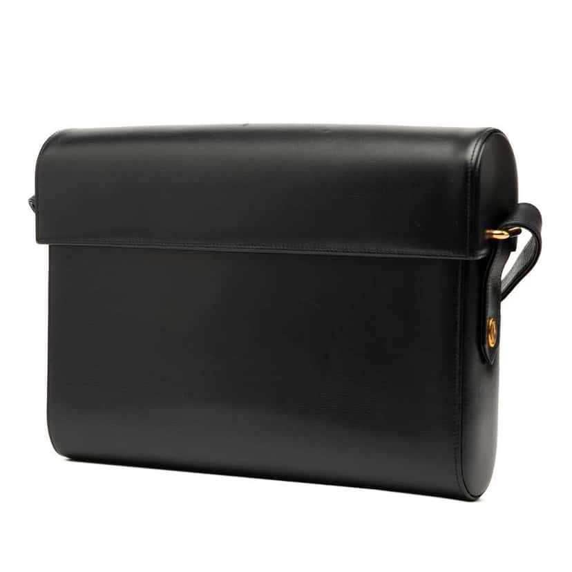 Cartier Leather Sapphire Line Crossbody Black Leather Good condition - Back View