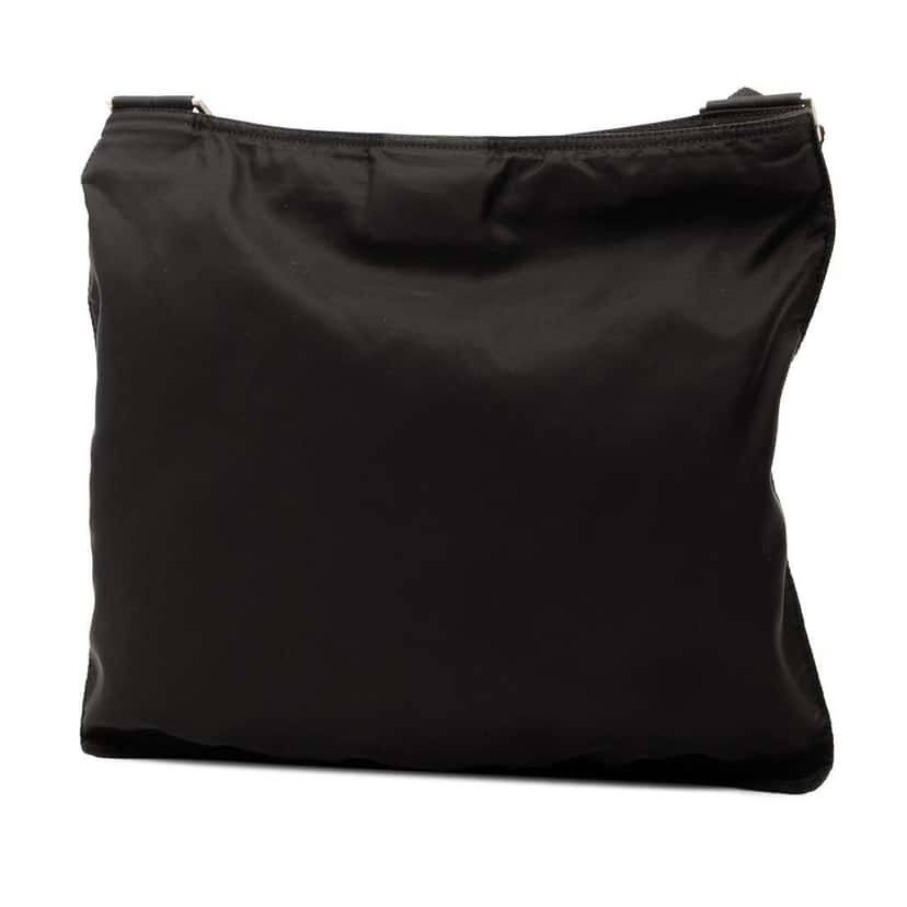 Prada Tessuto Zip Top Crossbody Black Good condition - Back View