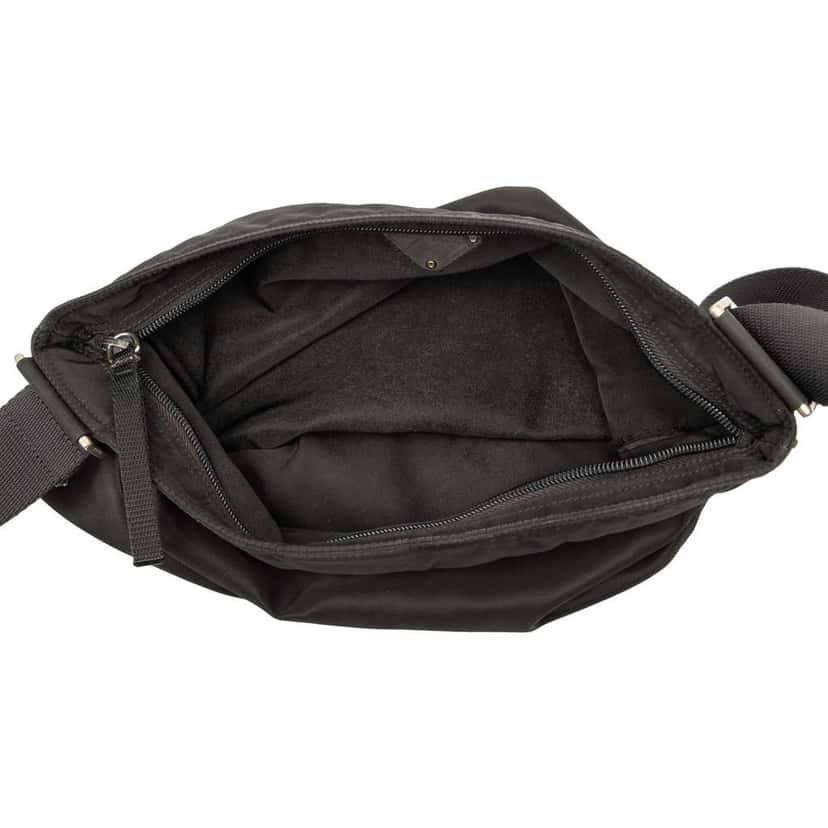 Prada Tessuto Zip Top Crossbody Black Good condition - Model View