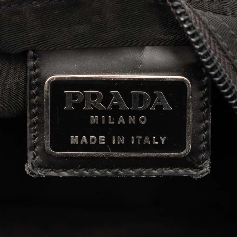 Prada Tessuto Zip Top Crossbody Black Good condition - Box View
