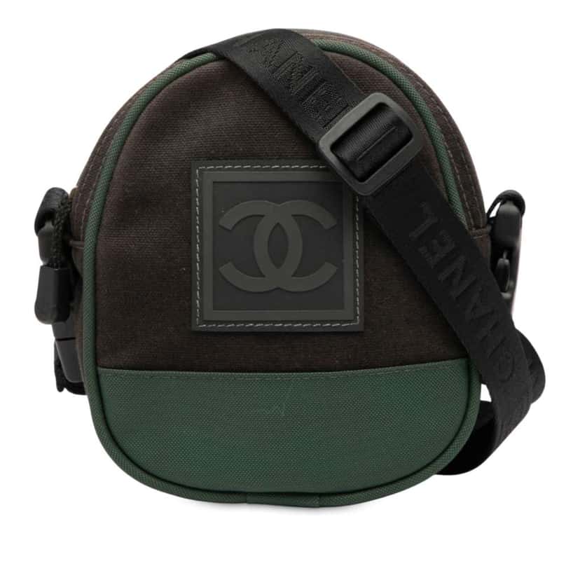 Chanel Sport Line CC Nylon Crossbody Brown Good condition - Front View