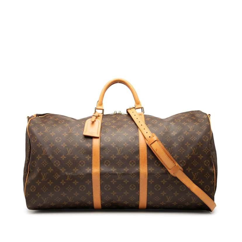 Louis Vuitton Monogram Keepall Bandouliere 60 Brown Good condition - Front View