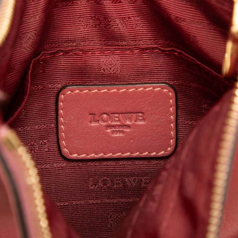 Loewe Leather Heritage Crossbody Red Leather Good condition - Box View