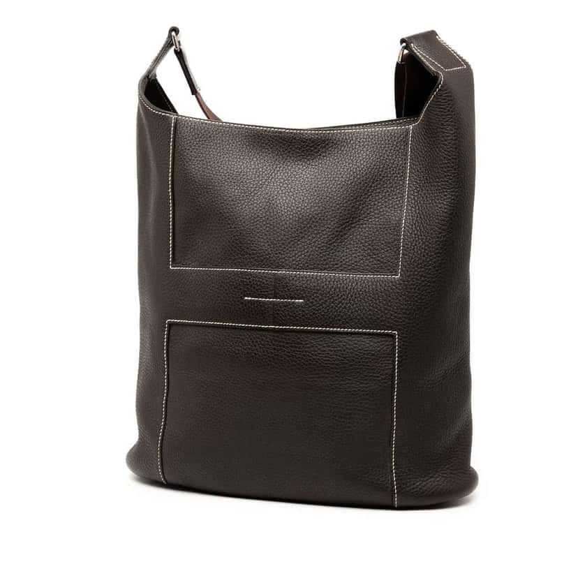 Hermès Clemence Sac Good News PM Brown Leather Good condition - Back View