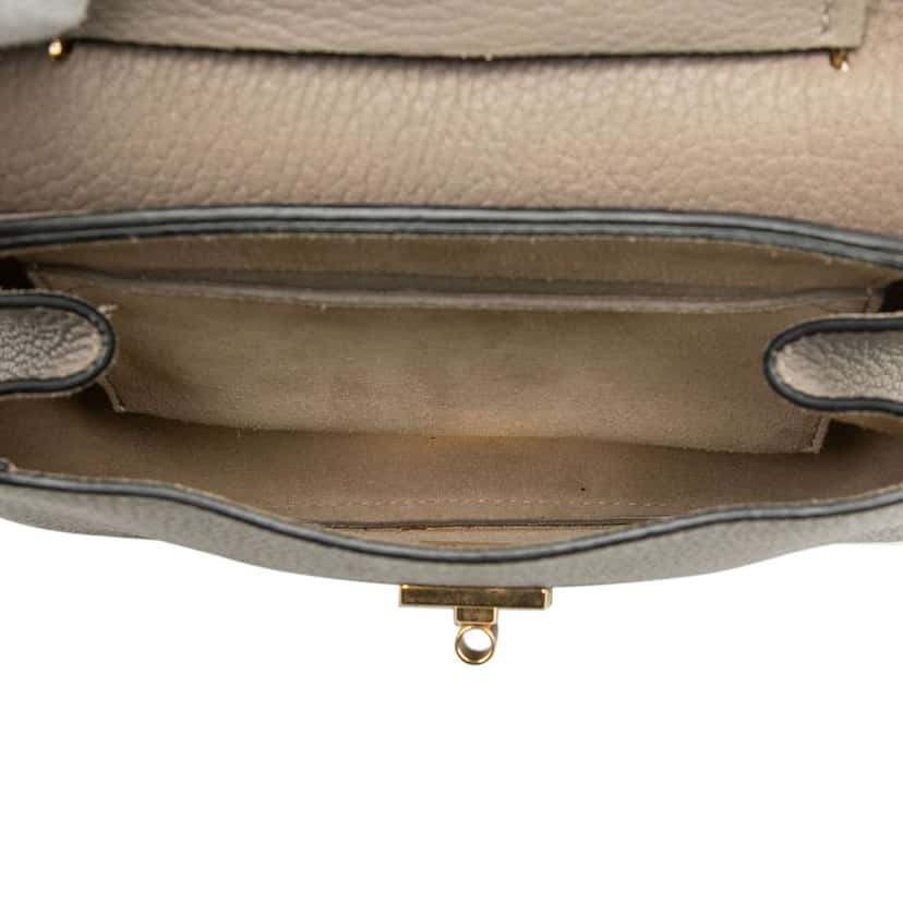 Chloé Mini Grained Lambskin Drew Crossbody Brown Leather Very good condition - Model View