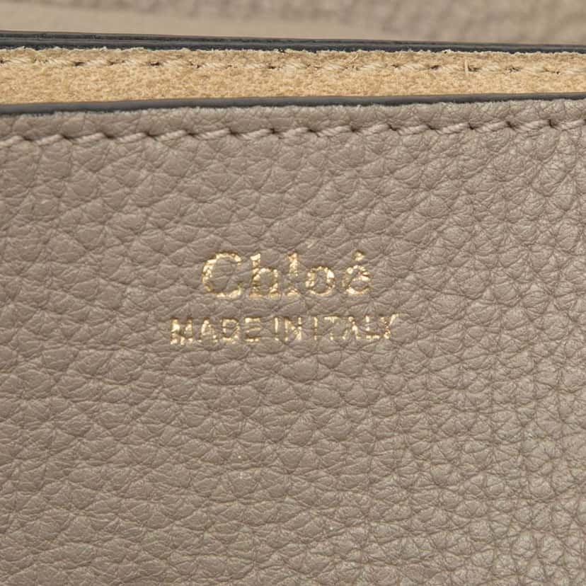Chloé Mini Grained Lambskin Drew Crossbody Brown Leather Very good condition - Box View