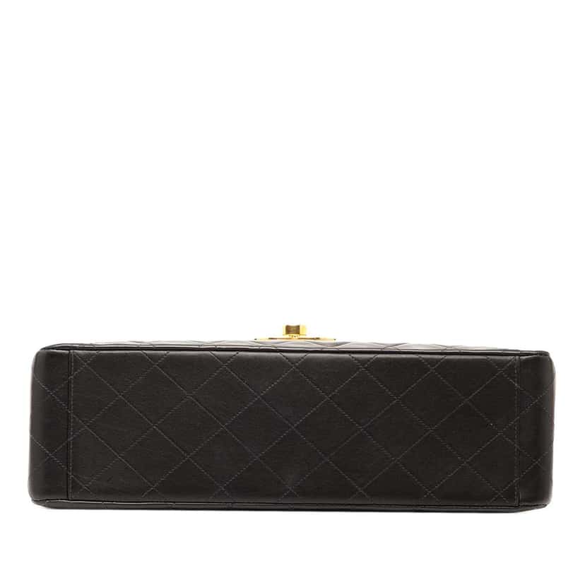 Chanel Maxi XL Classic Lambskin Single Flap Black Leather Good condition - Inside View
