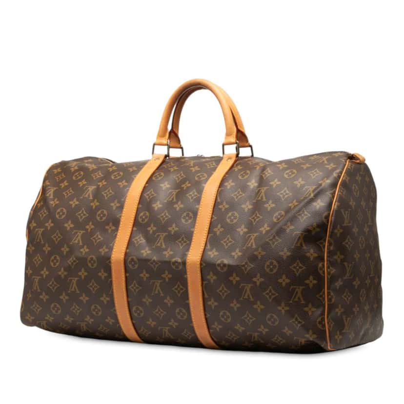 Louis Vuitton Monogram Keepall 55 Brown Good condition - Back View